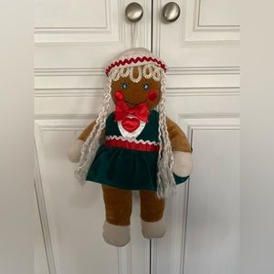 Target Plush Gingerbread Girl Doll Christmas  14” Stuffed Animal Vintage 1990